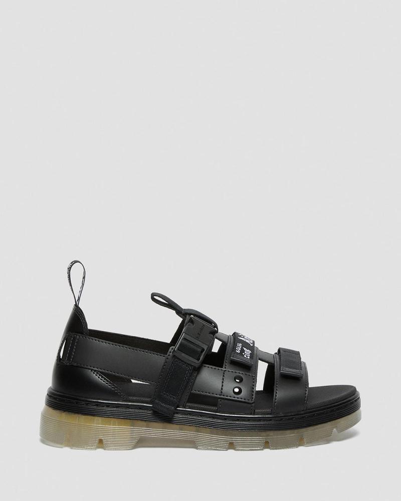 Dr Martens Pearson Iced Vrijetijds Sandalen Met Riem Heren Zwart | NL 166EBC